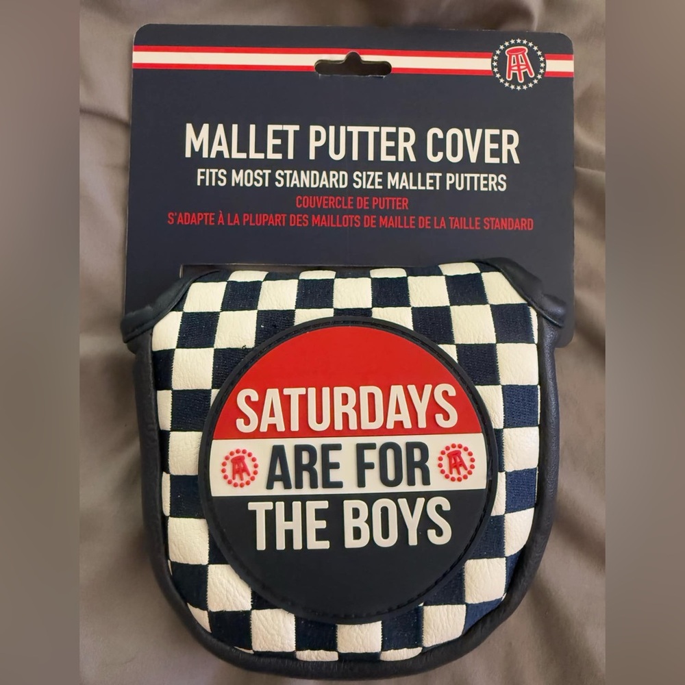 Barstool Sports Mallet Putter Cover - Black and White